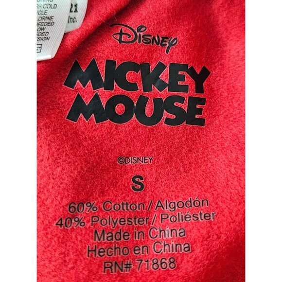 Disney Unisex Kids Mickey Mouse Red Jogger Pants Size S Holiday Character Design - Picture 7 of 8